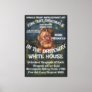 Trump Minneapolis ICE Killing For Sale Fine Art WH Canvas Print