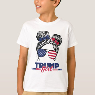Trump Mom Inauguration Day 2025 Messy Bun American T-Shirt