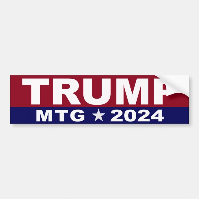 Trump MTG Marjorie Taylor Greene 2024 Bumper Sticker (Front)