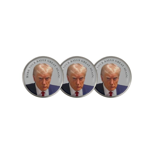 Trump Mug  Personalize Golf Ball Marker (3 Up)