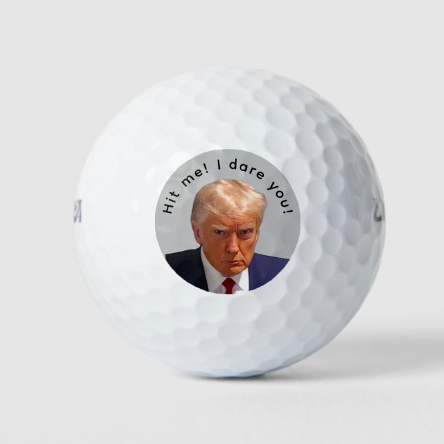 Trump Mug Personalize Golf Balls (Front)