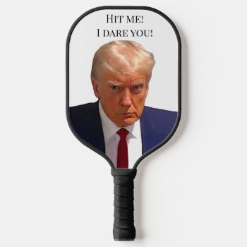 Trump Mug Pickleball Paddle by BostonRookie at Zazzle