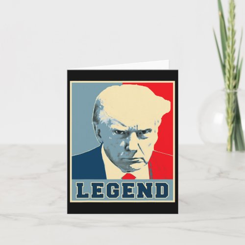 Trump Mug Shot 2024 President Legend Never Surrend Card