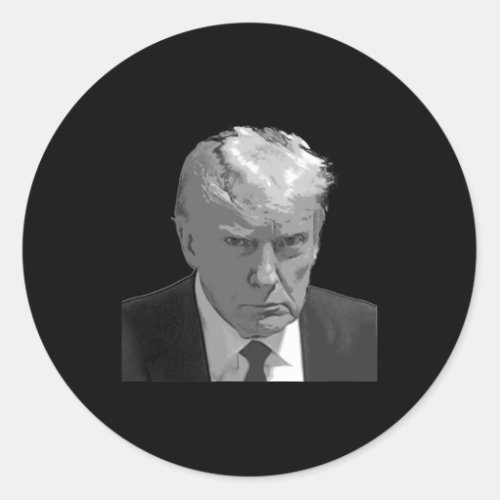 Trump Mug Shot  Classic Round Sticker