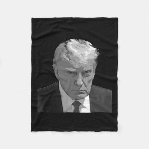 Trump Mug Shot  Fleece Blanket