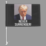 Trump Mugshot 2024 Donald Trump Never Surrender Car Flag