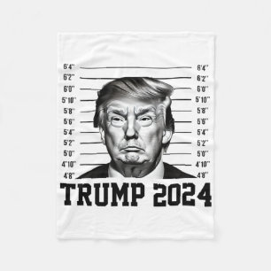 Trump Mugshot 45 Legend President Fleece Blanket