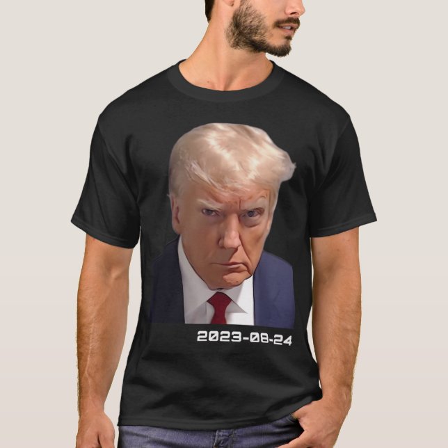 Trump Mugshot (Colorized) T-Shirt (Front)