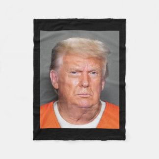 Trump Mugshot  Fleece Blanket