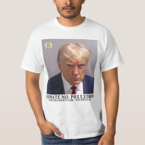 Trump Mugshot Fulton County Jail Atlanta Georgia T_Shirt