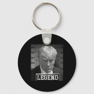 Trump Mugshot Funny Donald Trump Legend  Keychain