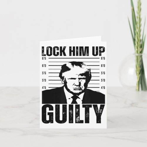 Trump Mugshot Lock Him Up Trump Mug Shot  Card