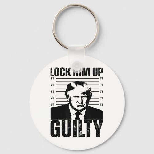 Trump Mugshot Lock Him Up Trump Mug Shot  Keychain