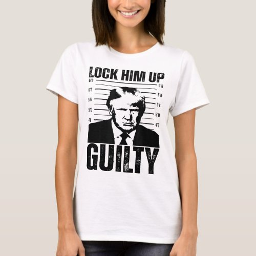 Trump Mugshot Lock Him Up Trump Mug Shot  T_Shirt