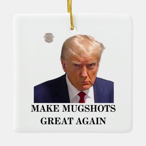 Trump Mugshot Ornament _ Make Mugshots Great Again