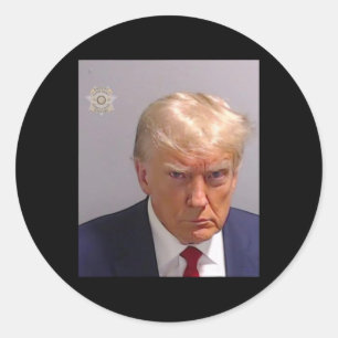 Trump Mugshot Tee - Iconic And Funny  Classic Round Sticker