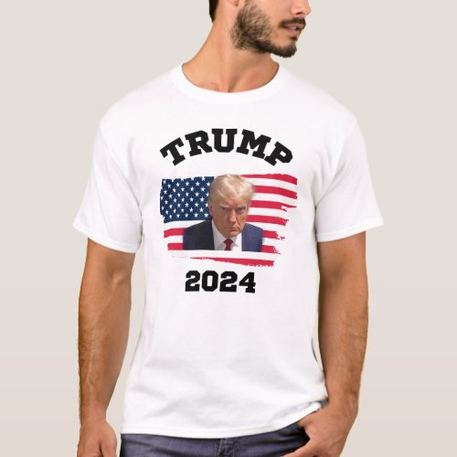 Trump Mugshot _ Trump 2024 Mugshot Conservative T_Shirt