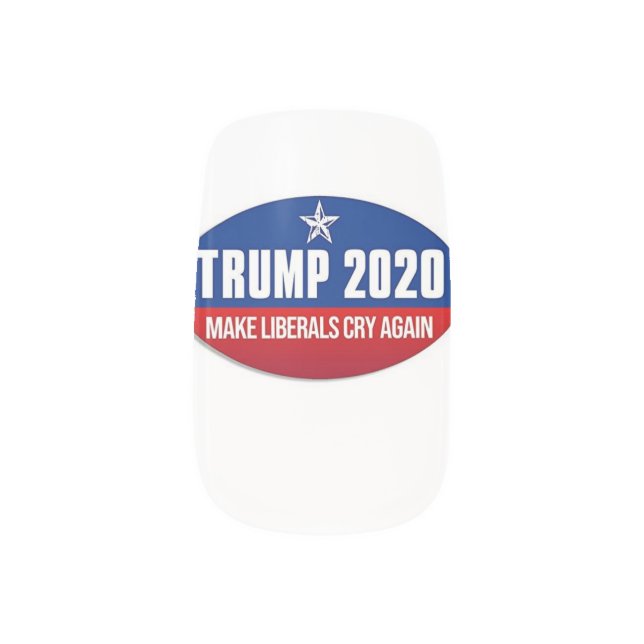 TRUMP NAILS MINX NAIL ART (Right Thumb)