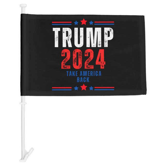 Trump Never Surrender Car Flag (Front)