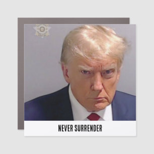 Trump Never Surrender Car Magnet