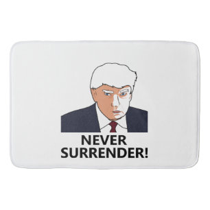 Trump Never Surrender Mug Shot Bath Mat