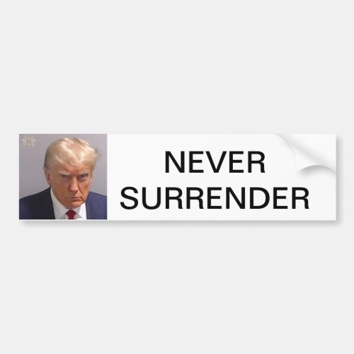 TRUMP Never Surrender Political Bumper Sticker