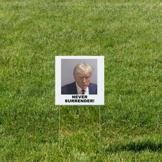 Trump  Never Surrender Sign (Insitu)