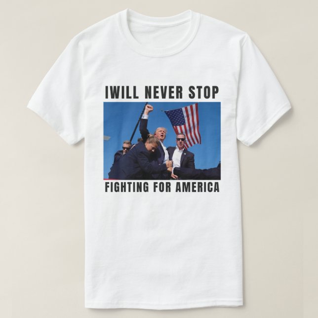 Trump  Never Surrender T-Shirt (Design Front)