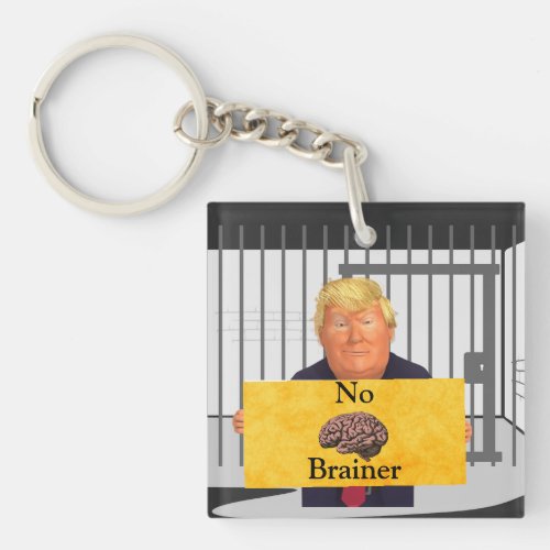 Trump No Brainer Keychain