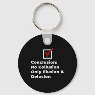 Trump No Collusion Mueller Report Vintage Men Wome Keychain
