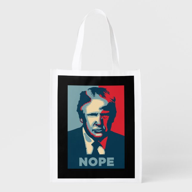 Trump Nope Grocery Bag (Front)