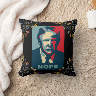 Trump Nope Throw Pillow
