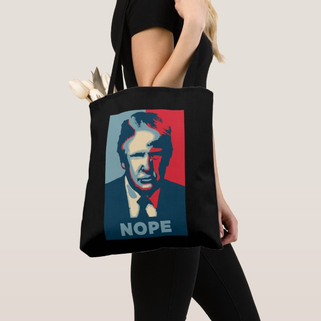 Trump Nope Tote Bag (Close Up)