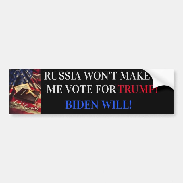 TRUMP NOT BIDEN 2020 BUMPER STICKER (Front)