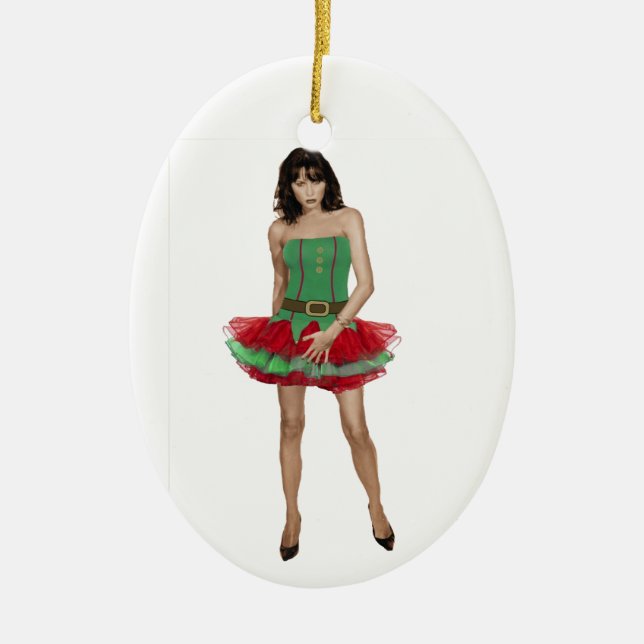 Trump, not my president! ceramic ornament (Front)