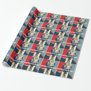 Trump not my prez wrapping paper