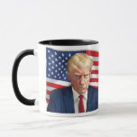 Trump Official Mug Shot With American Flag at Zazzle