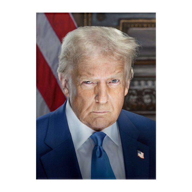 Trump Official Portrait Photo 2025 Acrylic Print (Front)