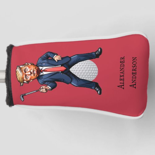 Trump on Golf Ball Personalize Golf Head Cover