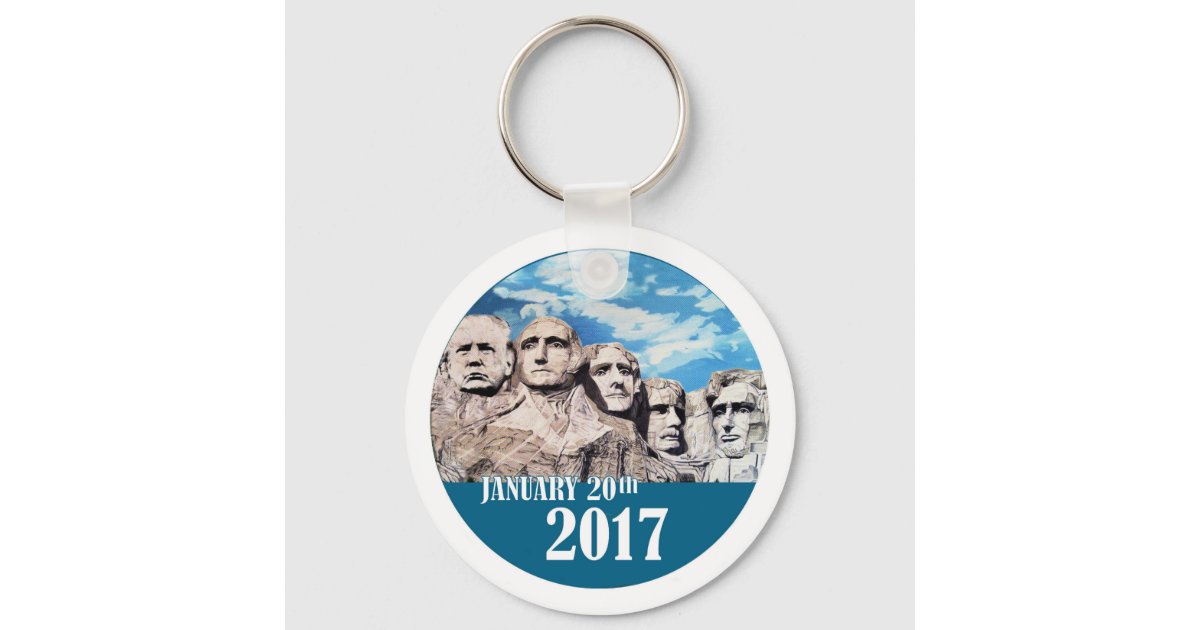 Trump on Mount Rushmore Keychain Zazzle