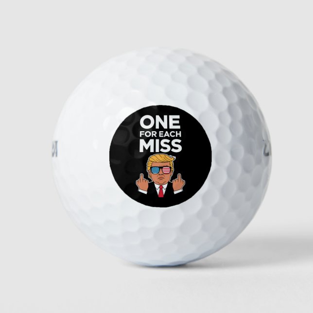 Trump One For Each Miss  Golf Balls (Front)