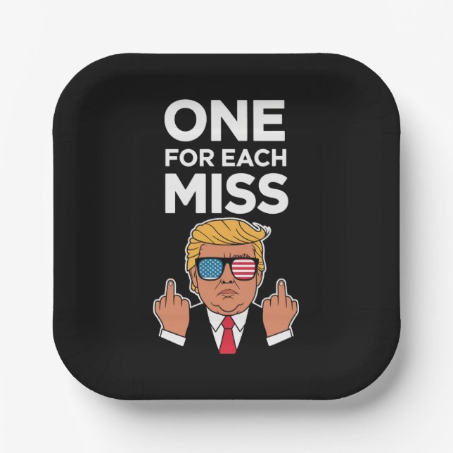 Trump One For Each Miss  Paper Plates (Front)