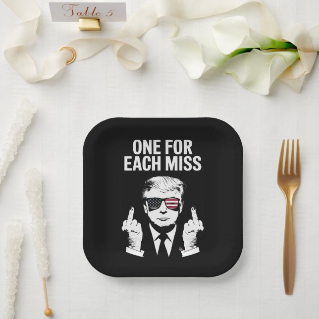Trump One For Each Miss Paper Plates (Wedding)