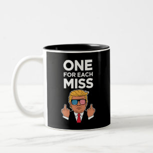 Trump One For Each Miss  Two-Tone Coffee Mug