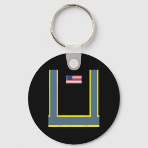 Trump Orange Vest Make Garbyge Great Again Funny T Keychain