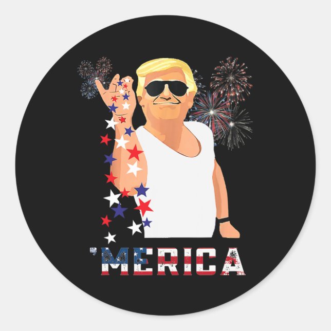 Trump Outfits  Classic Round Sticker (Front)