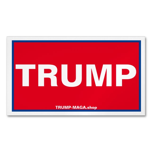 TRUMP pack of 25 red w/blue magnetic cards (Front)