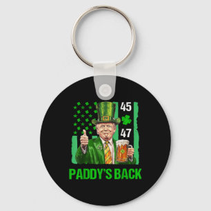 Trump Paddys Back 45 47 St Patricks Day Usa Flag Keychain