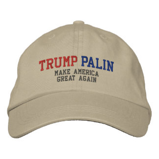 TRUMP PALIN 2016: Make America Great Again Embroidered Baseball Cap
