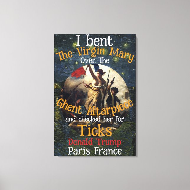 Trump Pam Bondi Kristi Noem Hegseth Bible Study WH Canvas Print (Front)